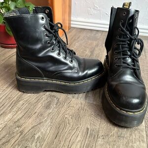 Dr. Martens Jadon Platform Boots — smooth leather size 8